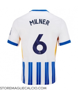 Brighton James Milner #6 Maglia Gara Casa Repliche 2024-25 Maniche Corte